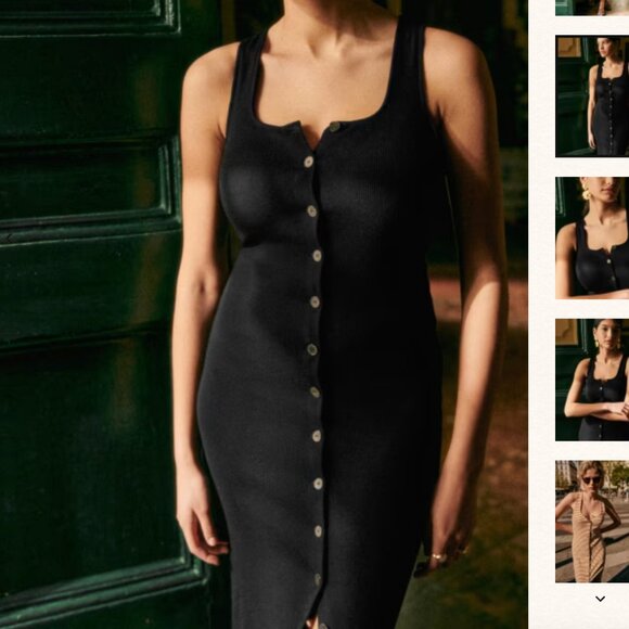 Sezane Fabiola Dress Black - Picture 3 of 8